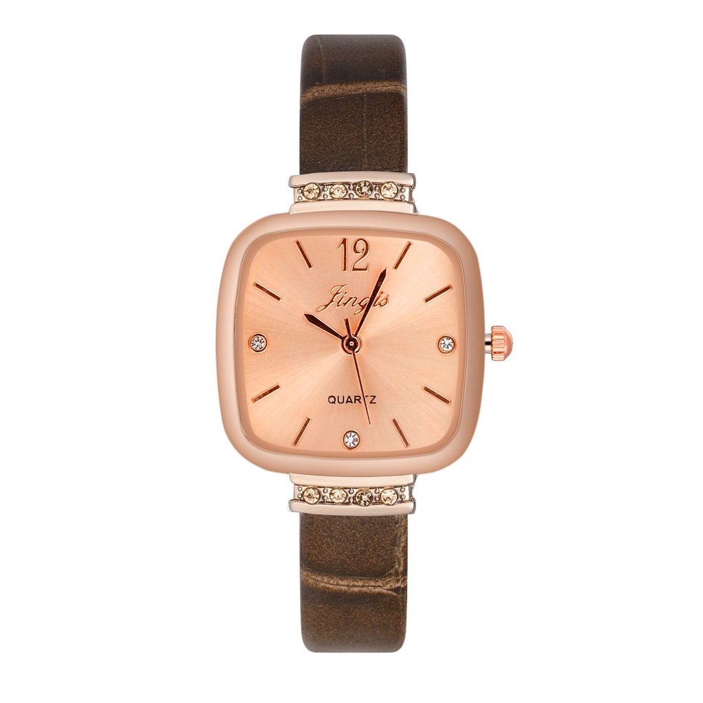 Đồng Hồ Đeo Tay Chống Nước Đính Đá Phong Cách Retro Dành Cho Nữ