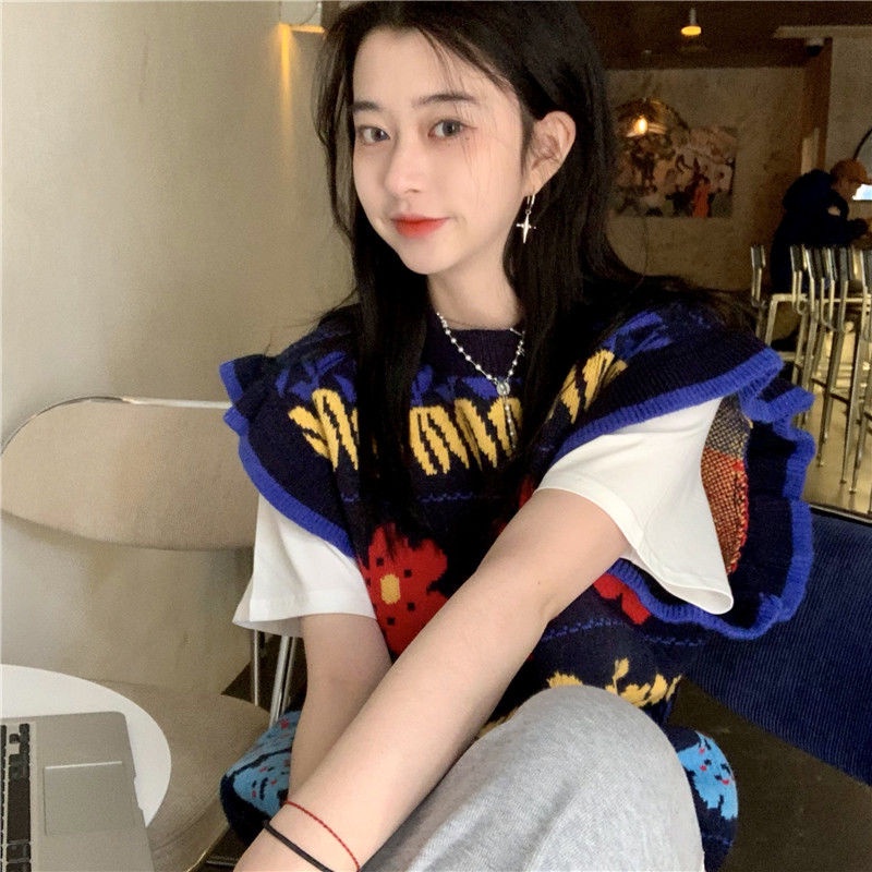 Áo len không tay dáng rộng thiết kế mới thời trang dành cho nữ