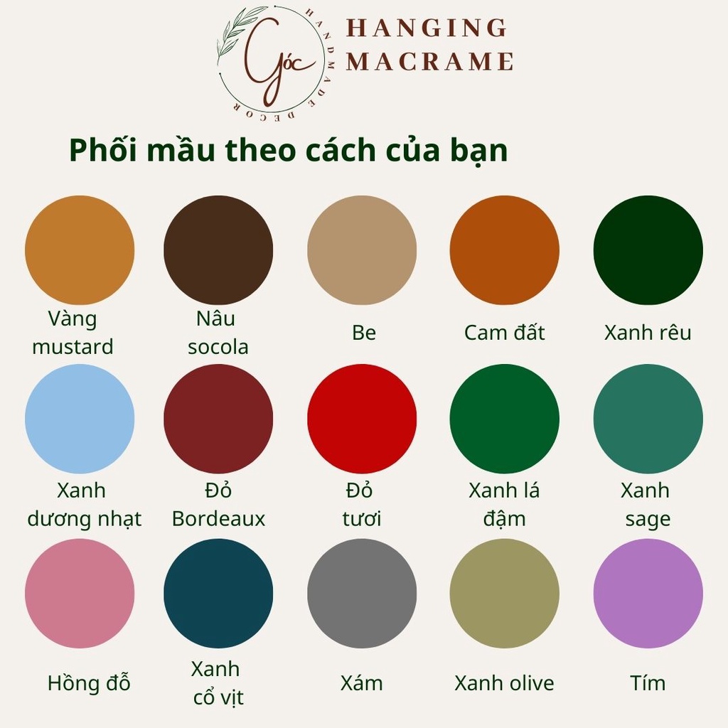 Mành lá treo Rèm treo trang trí tường Macrame decor phòng phong cách boho Vintage