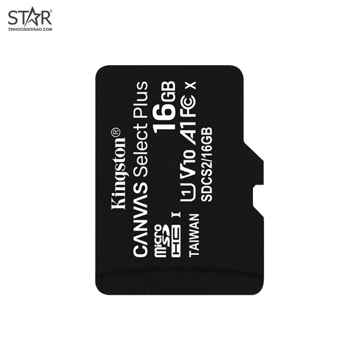 Thẻ nhớ Micro SD Kingston 16G Canvas Select Plus C10 U1 100MB/s Chính Hãng (SDCS2/16GBSP)