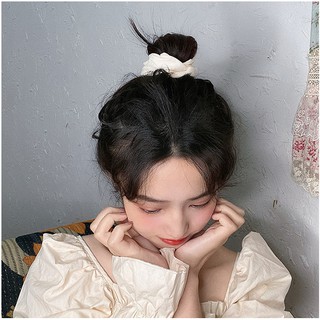 CỘT TÓC SCRUNCHIES MÀU TRƠN VẢI LỤA PHI BÓNG