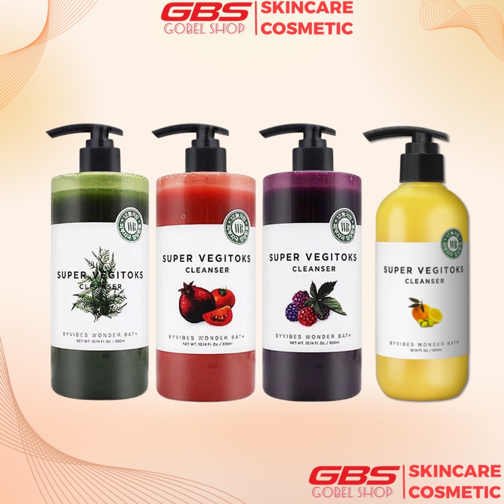Sữa Rửa Mặt Thải Độc Sủi Bọt Rau Củ Byvibes Wonder Bath Super Vegitoks Cleanser 300ml - Thutrang Paris