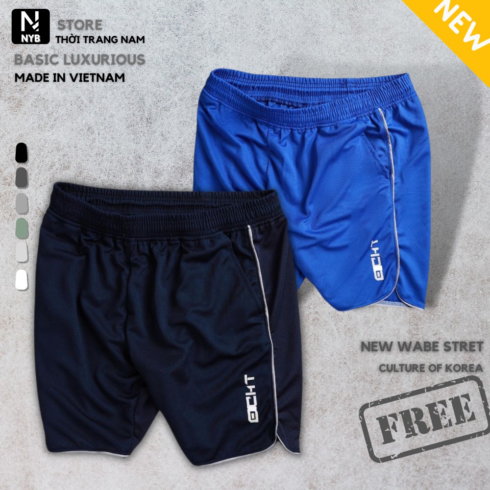 Quần đùi tập gym nam ECHT, quần short thể thao nam thoáng mát, co giãn tốt_QDECHT