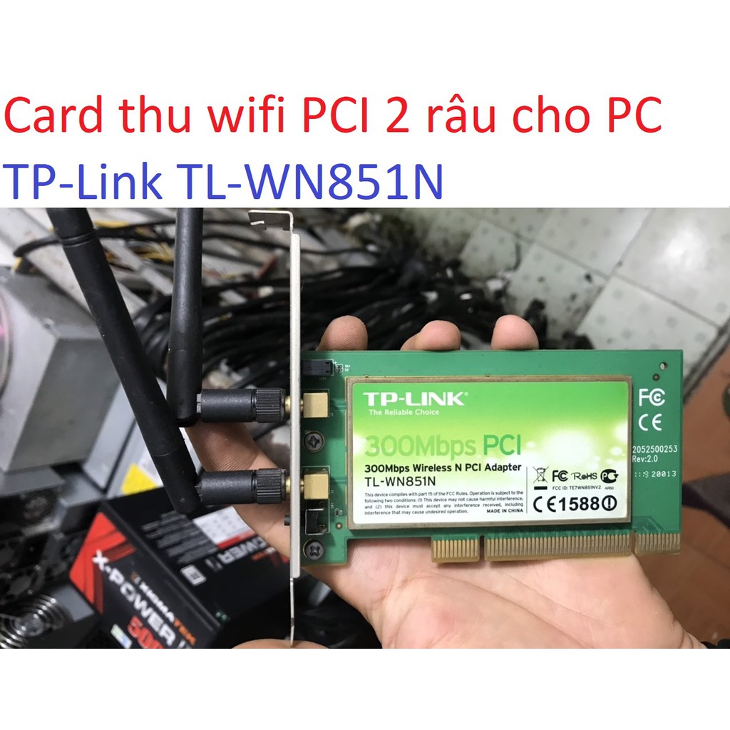 combo bộ sản phẩm- Card Mạng không dây thu Wifi TP Link TL WN851N WLAN PCI 2 râu,cpu e5300 tặng kèm keo tản nhiệt tuýp