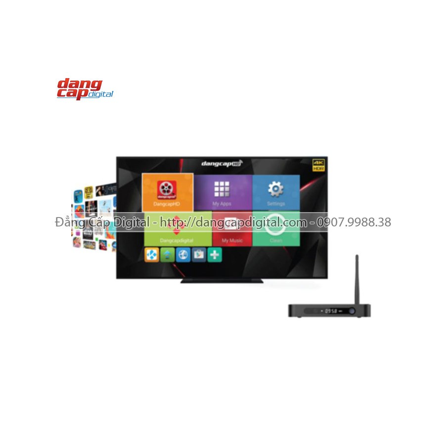 Adroid Box TV DangcapHD D9 Max Chip Mạnh Mẽ Tặng Bàn Phím Không Dây Giảm Giá