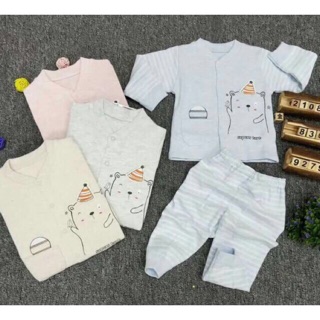 Bộ quần áo thu đông cotton len siêu xinh cho bé