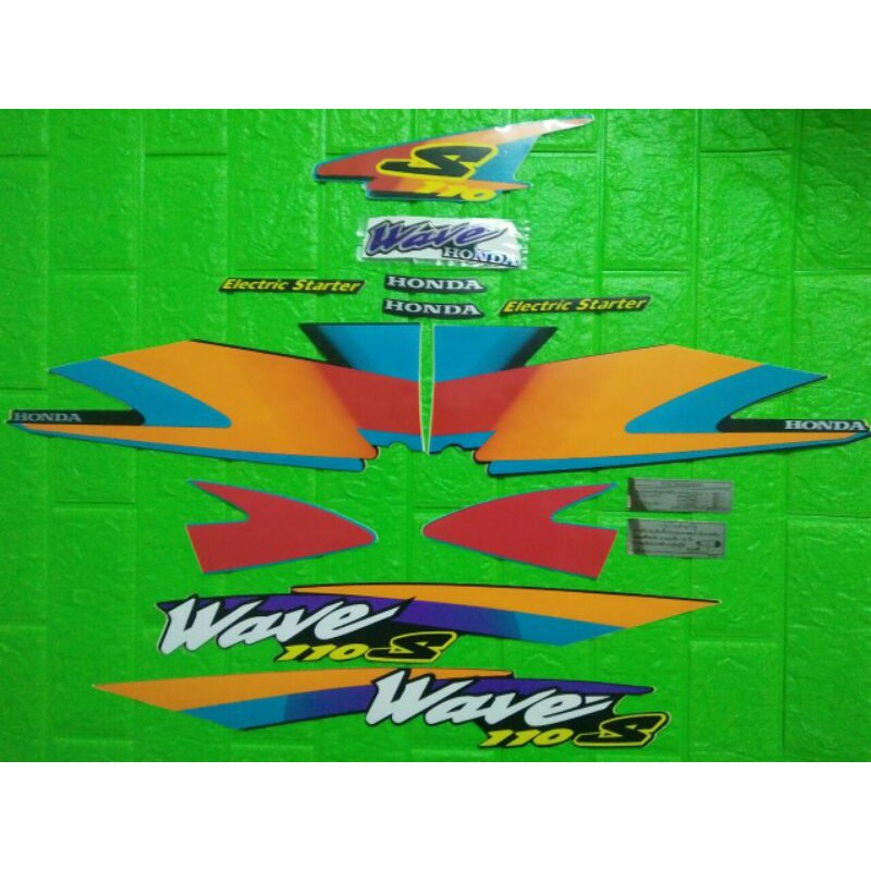 Trọn bộ tem Wave Thái 2001màu xanh đen 3 lớp vip