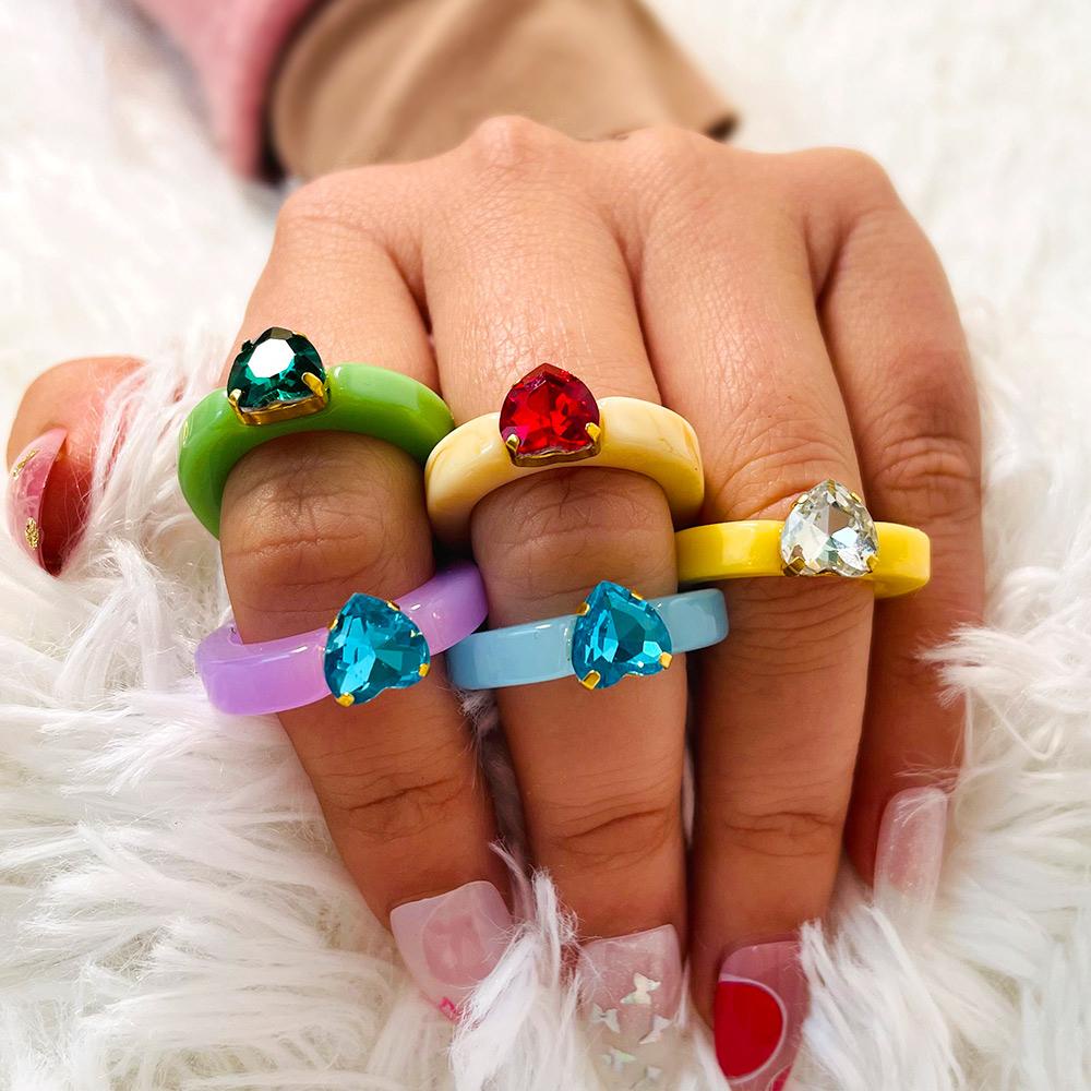 Nhẫn Hình Trái Tim Phong Cách Retro Dành Cho Nữ|Trang Sức Thời Trang Cho Bé Gái
