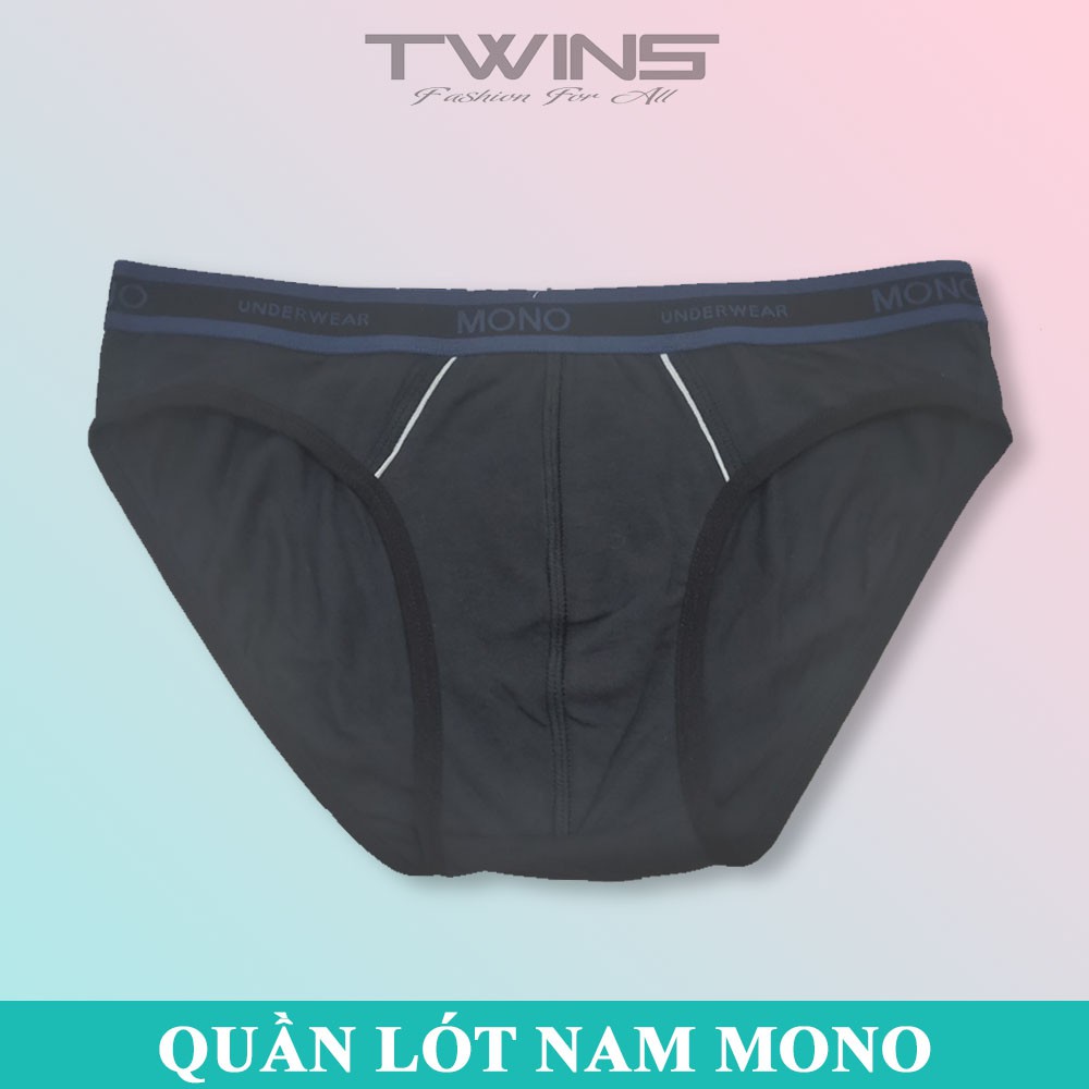 Quần lót nam tam giác cao cấp cotton Mono chính hãng lưng vừa bền đẹp, thoáng mát, thấm hút mồ hôi, co giãn thoải mái