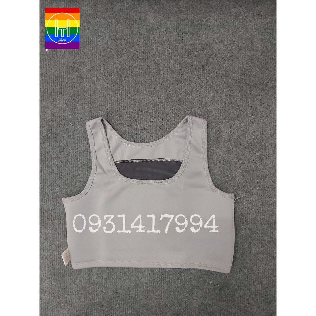 Áo nịt ngực ngắn dạng khóa kéo - Sản phẩm chuyên dùng cho Tomboy, Transguy