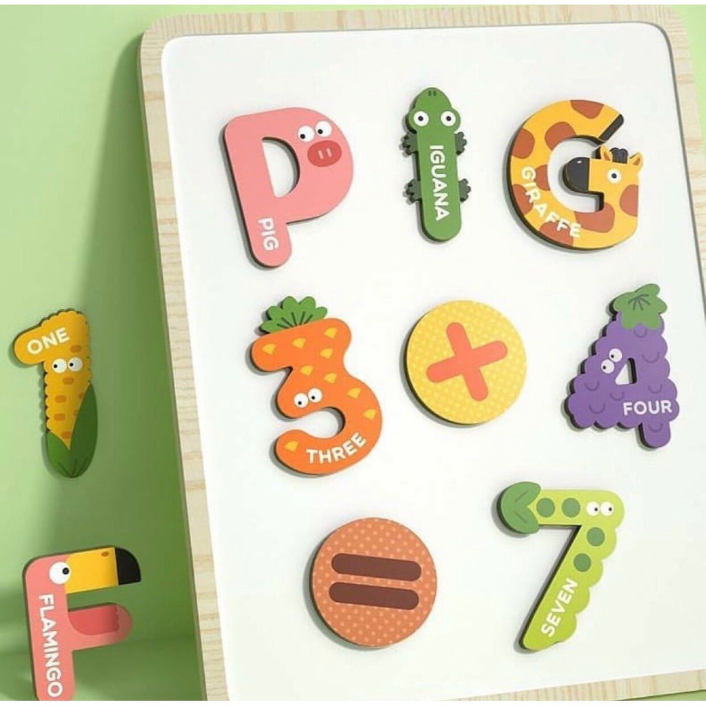 Bộ chữ cái và Bộ chữ số nam châm Mideer Letter Magnets Number Magnets