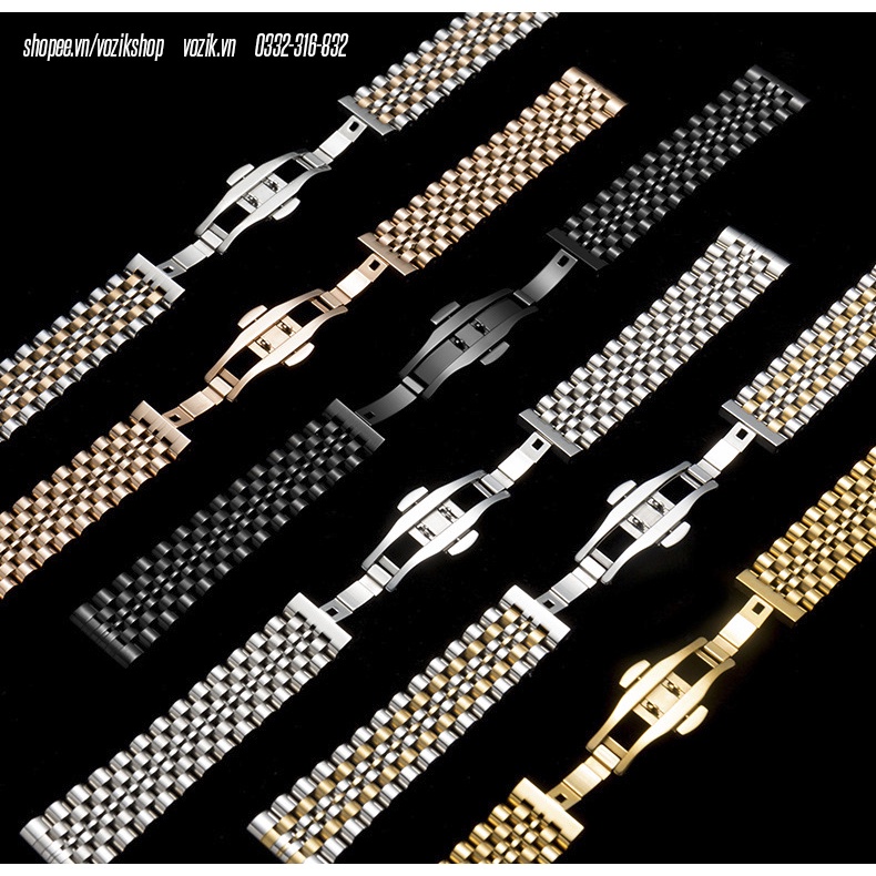Dây đeo đồng hồ đeo tay VOZIK Model 15 thép không gỉ