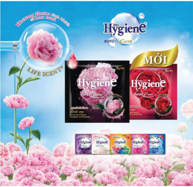 Sỉ 12 gói/dây NƯỚC XẢ VẢI HYGIENE SIÊU THƠM