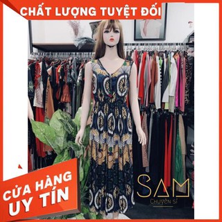 Đầm Maxi Thổ Cẩm Đi Biển