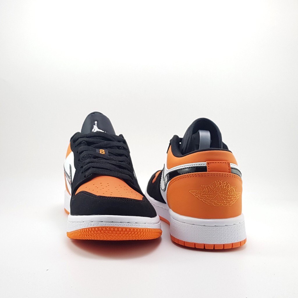 Giày thể thao nam nữ jordan 1 trắng cam thấp cổ thời trang | BigBuy360 - bigbuy360.vn