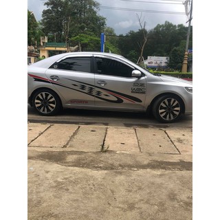 Tem Dán Xe Kia Forte Bạc Đen Đỏ