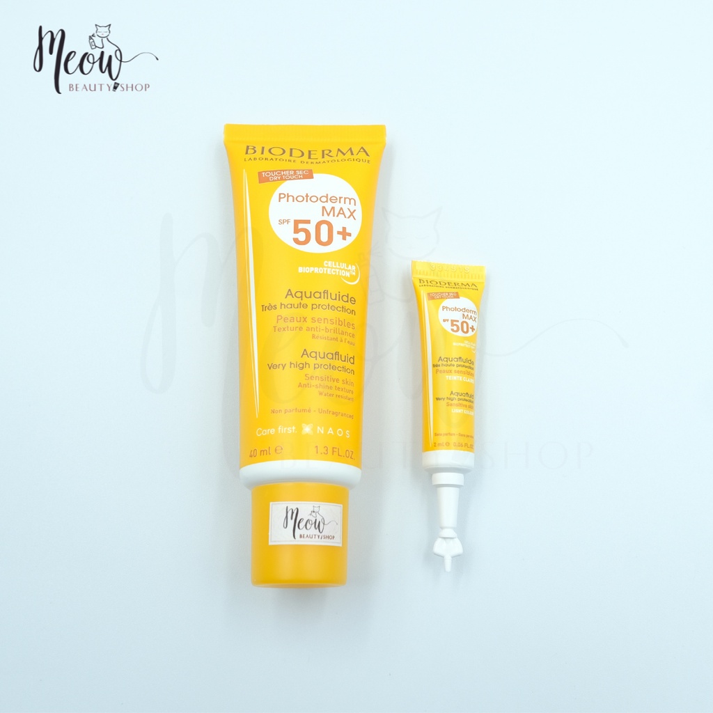 [HB Gift - Quà tặng không bán] - Kem chống nắng Bioderma giảm bóng nhờn mọi loại da Photoderm MAX Aquafluide SPF 50+ 2ml