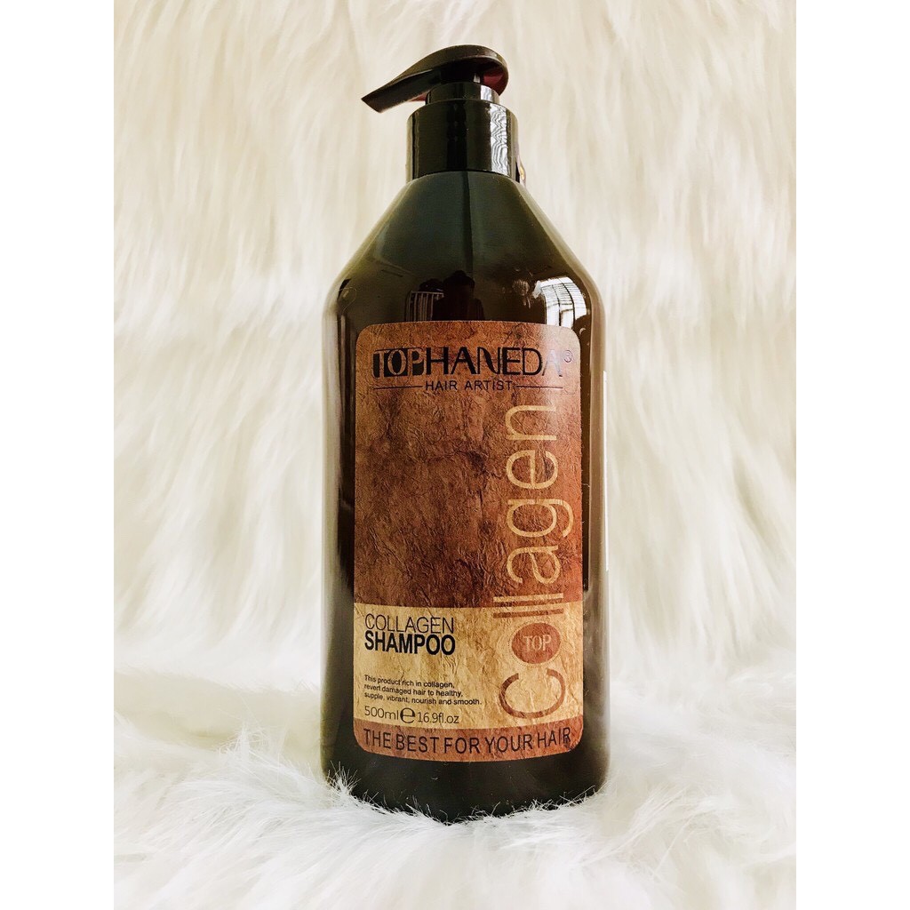 Dầu gội Collagen Haneda Shampoo 500ml chữa trị tóc hư tổn, khô xơ, hàng chính hãng