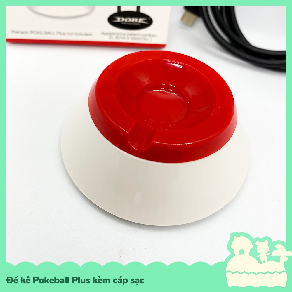 [Sẵn VN - NowShip] Dobe Phụ Kiện Đế Kê Pokeball Plus Kèm Cáp Sạc Nintendo Switch NS, Nintendo Switch Lite