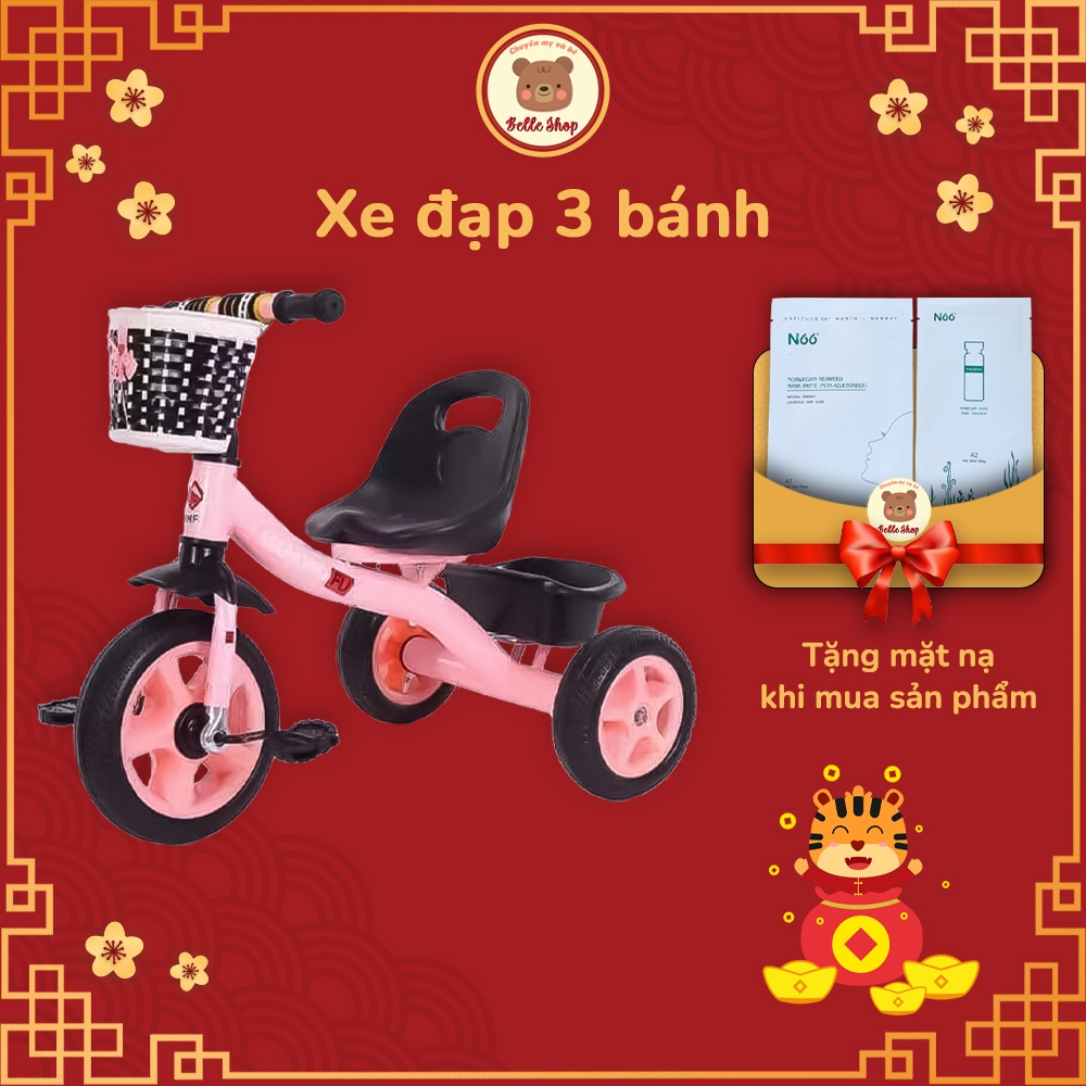 Xe Đạp 3 Bánh Có Cần Đẩy Phía Sau An Toàn Chắc Chắn