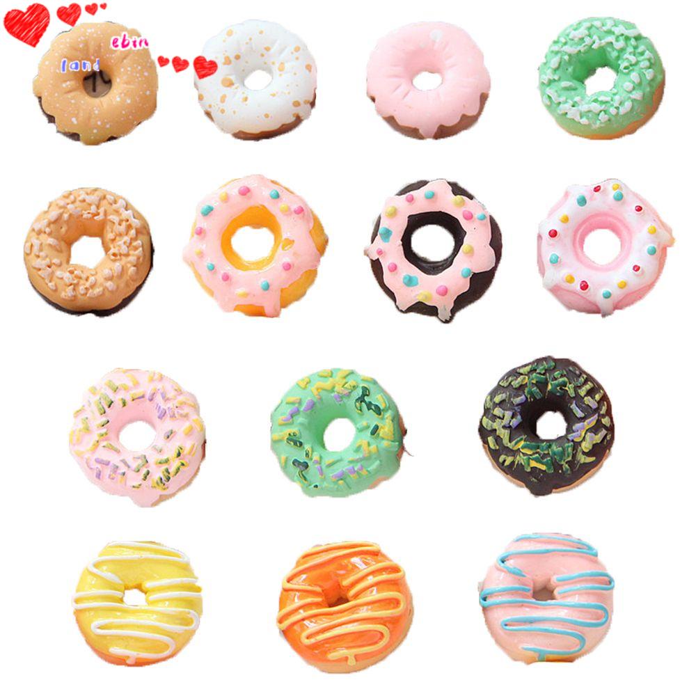 Đồ trang trí bánh donut nhân tạo bằng nhựa resin dễ thương trang trí nhà búp bê DIY