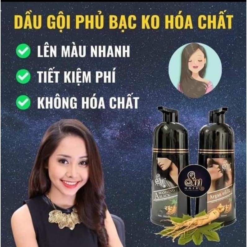 Dầu Gội Phủ Bạc Nhân Sâm Sin Hair