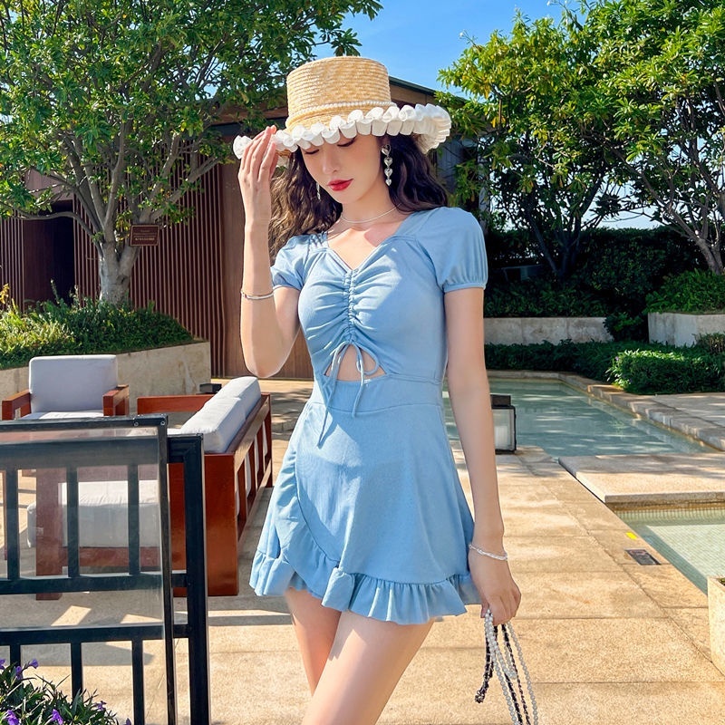 Bộ Đồ Bơi Nâng Ngực Phong Cách Hàn Quốc Thời Trang Mùa Xuân Dành Cho Nữ