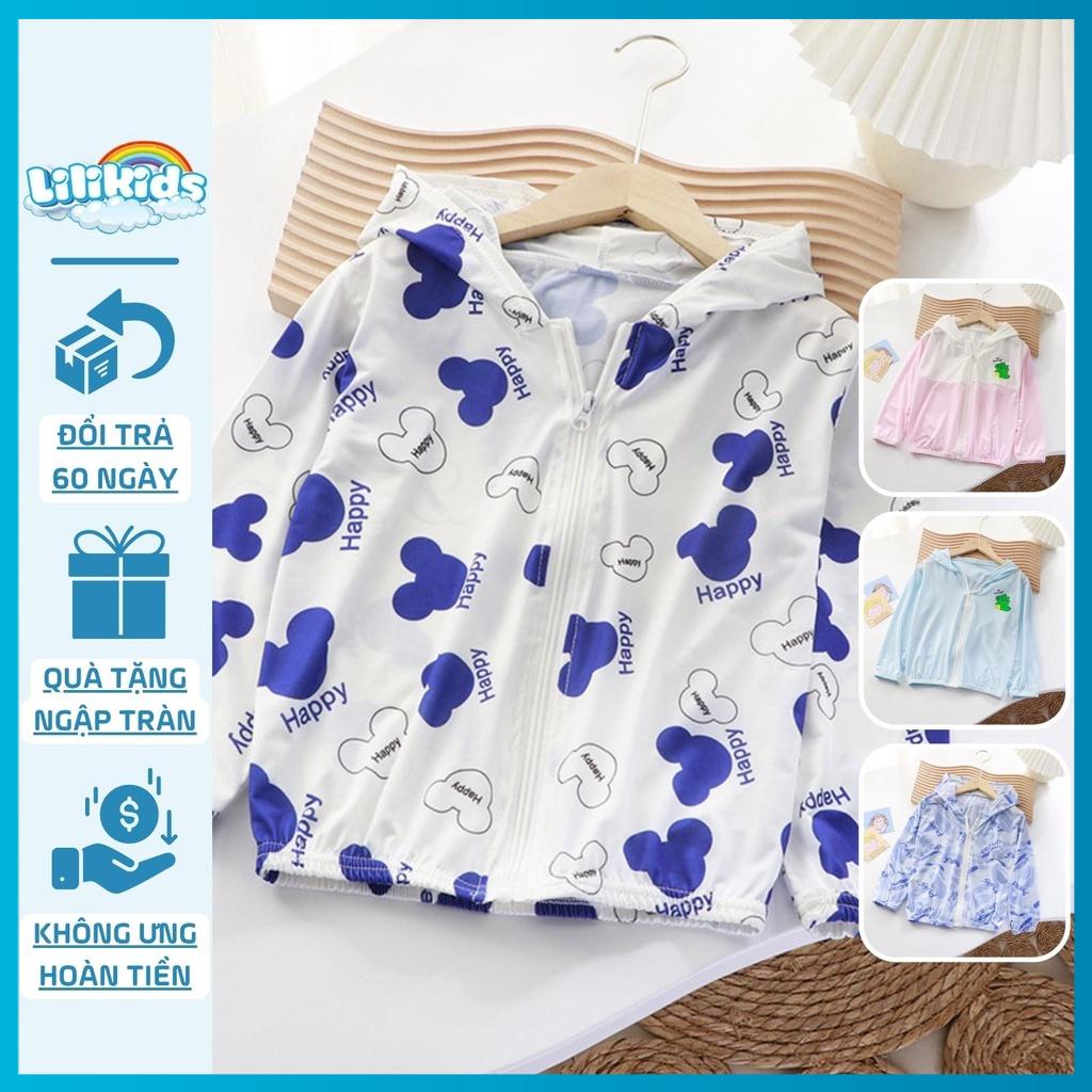 Áo chống nắng cho bé trai bé gái LiLiKids. Áo khoác chống nắng trẻ em mùa hè thoáng khí chống tia UV 1 - 7 tuổi