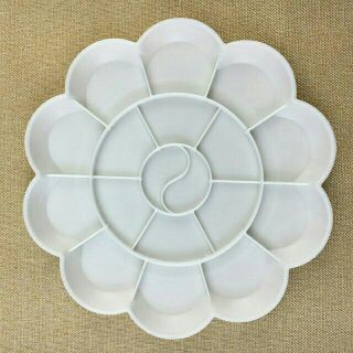 Khay pha màu hoa đào 18cm/hoa mai/cua