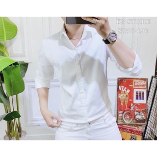 Sơ Mi Trơn Kaki Nhật Cao Cấp  HÀNG CHÍNH HÃNG K3 STORE ( 2 Màu Trắng - Đen ) S1113-S1101