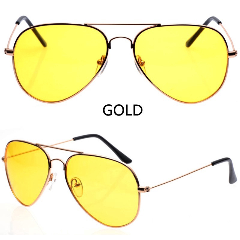 Kính Mát Unisex Gọng Kim Loại Phong Cách Retro