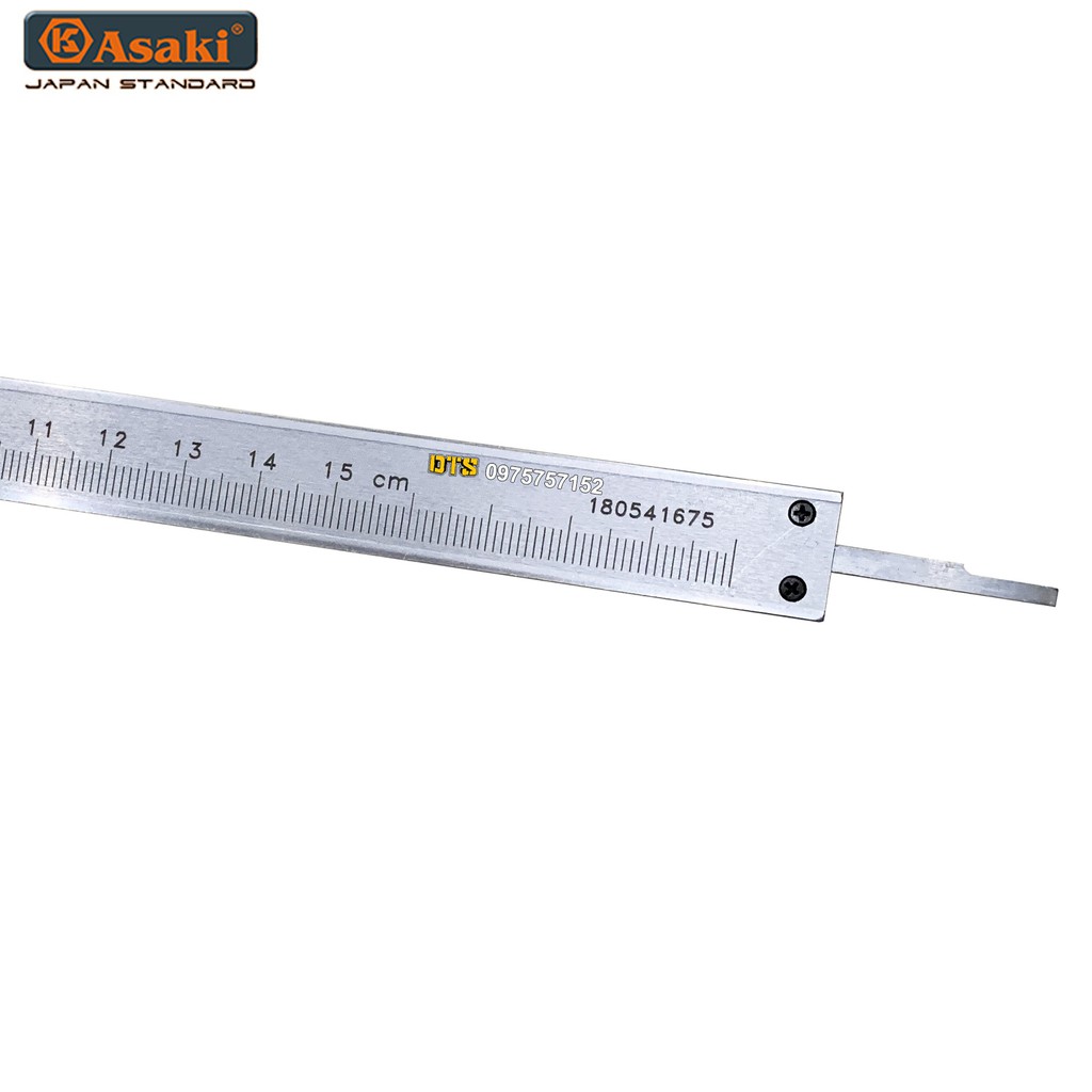 Thước cặp cơ khí Inox 0-150mm Asaki AK-0120, độ chính xác cao (Thước kẹp cơ Asaki) - Chính hãng