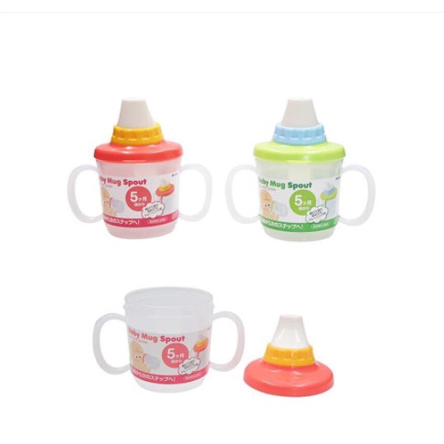 (HÀNG NHẬT) CỐC TẬP UỐNG NƯỚC CÓ TAY CẦM BABY MUG NHẬT CHÍNH HÃNG.