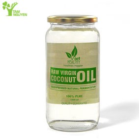 Dầu dừa nguyên chất Viet Healthy 1000ml, dầu dừa Viet Healthy, dầu dừa tinh khiết lên men tươi lạnh Viethealthy