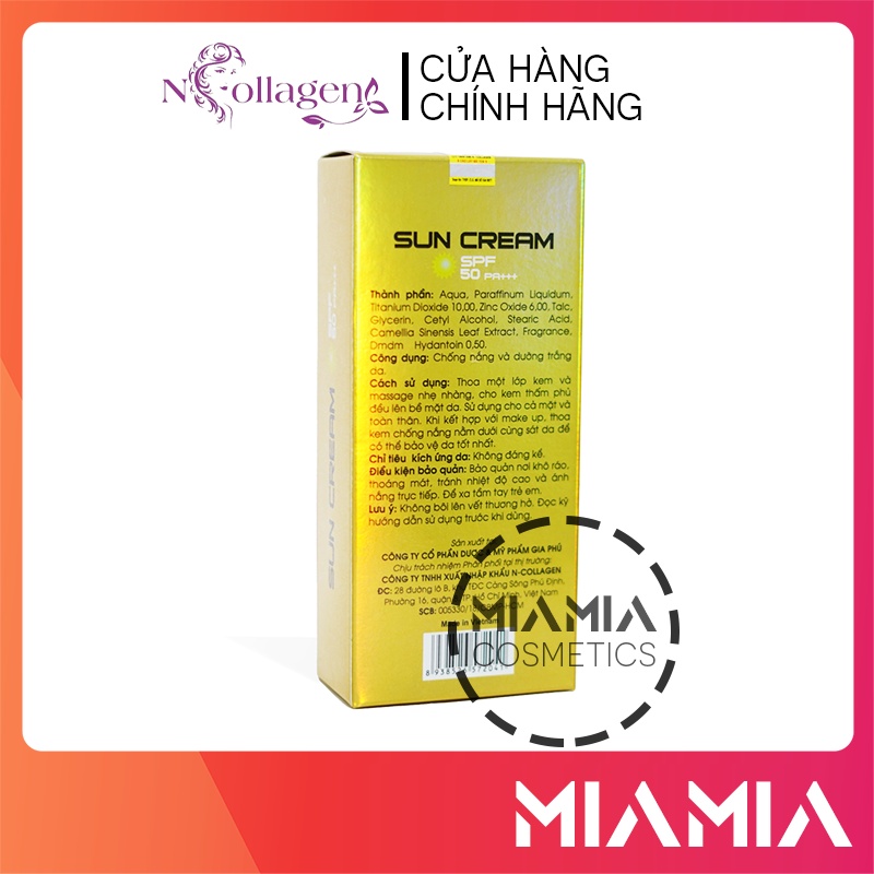 Kem Chống Nắng Sun Cream N Collagen chính hãng - Kem chống tia UV bảo vệ da - 8938526572041