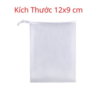 Túi Lưới Đựng Xà Phòng Tạo Bọt Tiện Lợi, Túi Tạo Bọt Có Dây Rút Kích Thước 15x9 , 12x9 ( loại 2 lớp dày dặn)