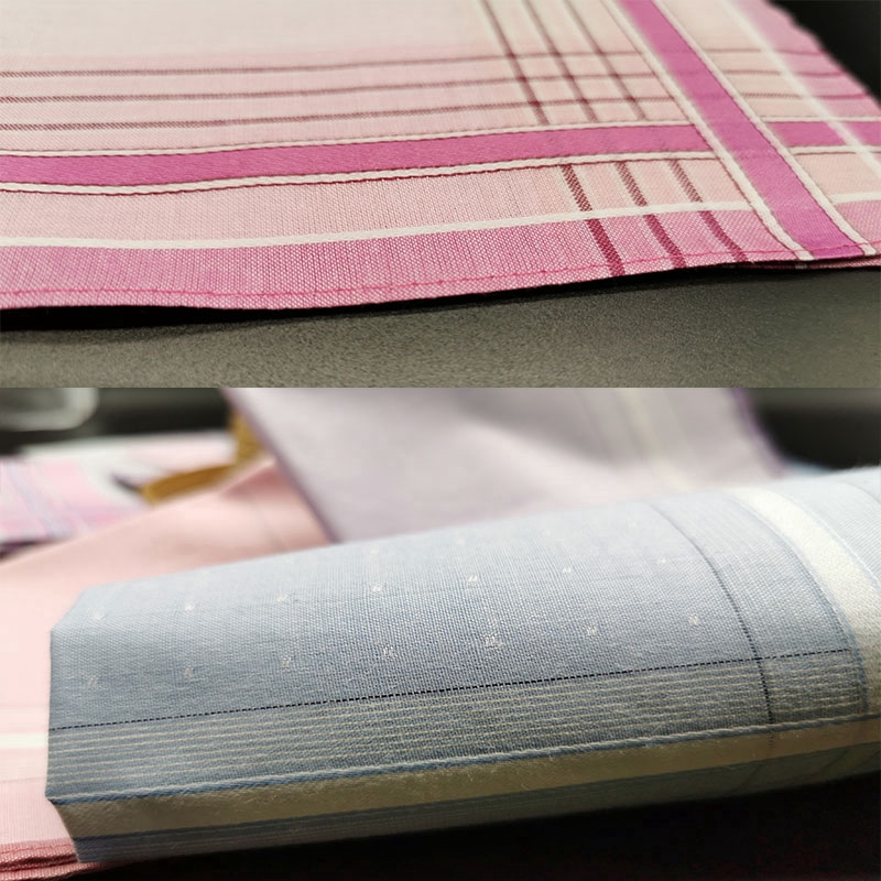 Bộ 5 khăn mùi soa vải cotton họa tiết kẻ sọc dành cho nam và nữ