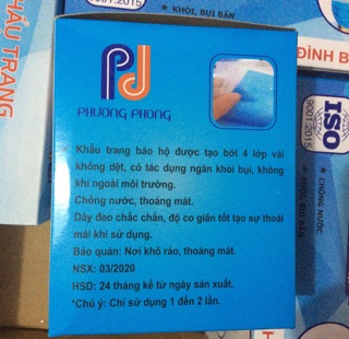 Khẩu trang y tế 4 lớp (hộp 50 chiếc)