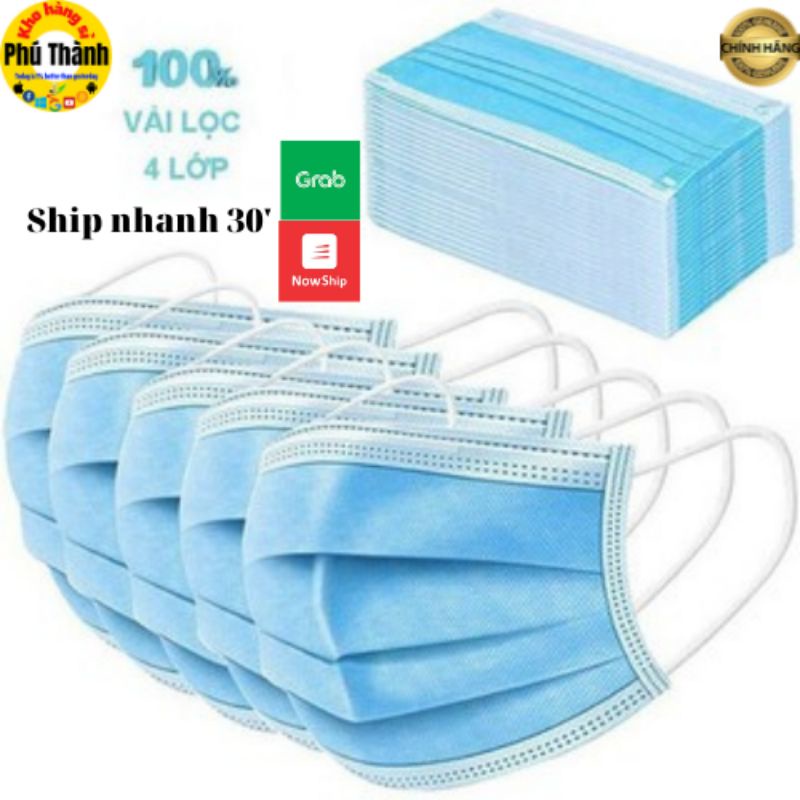 50 cái khẩu trang chuẩn 5k mẫu mới - Kho hàng sỉ Phú Thành