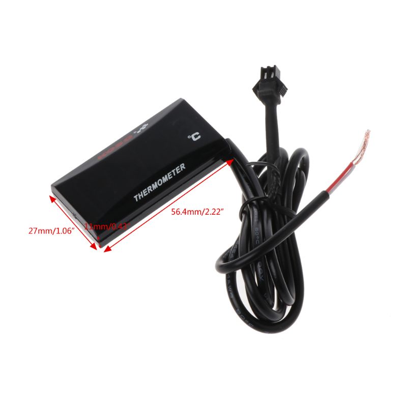 Đồng Hồ Đo Nhiệt Độ Nước Màn Hình LCD Cảm Biến Cho Xe Mô Tô Đua