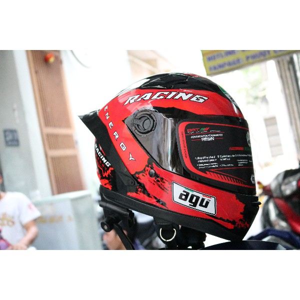 Nón bảo hiểm AGU Racing đỏ