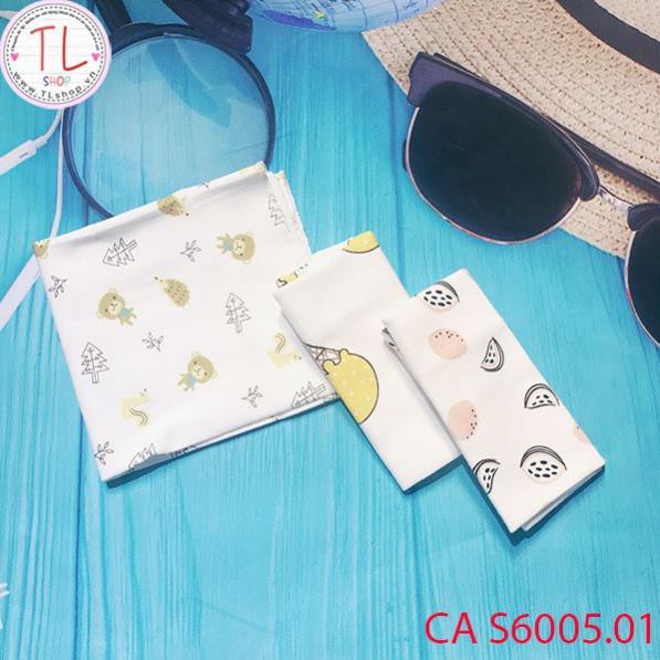 Khăn sữa cho bé - Set khăn sữa hoạt hình mềm mịn - Đồ dùng cho bé