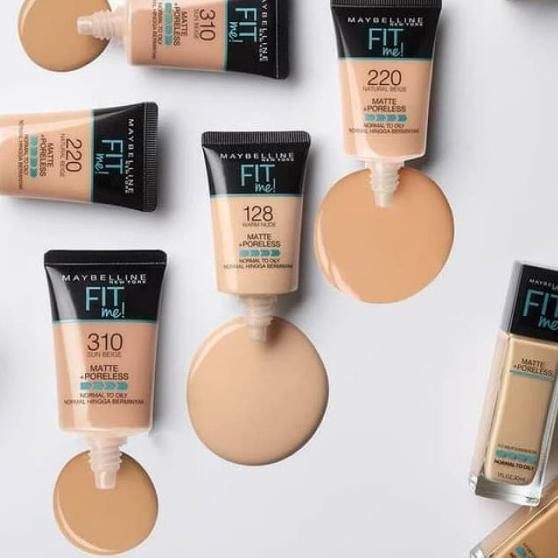 (Hàng Mới Về) Kem Nền Maybelline Fit Me Lì + Che Lỗ Chân Lông 18ml (128 Màu Nude Ấm Áp