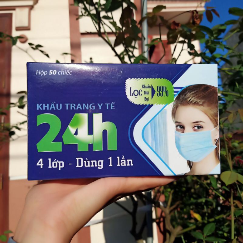 Hộp Khẩu Trang Y Tế 50 Cái 4 Lớp Kháng Khuẩn Chống Bụi ( 3 màu : Xanh , Xám , Trắng ) | BigBuy360 - bigbuy360.vn