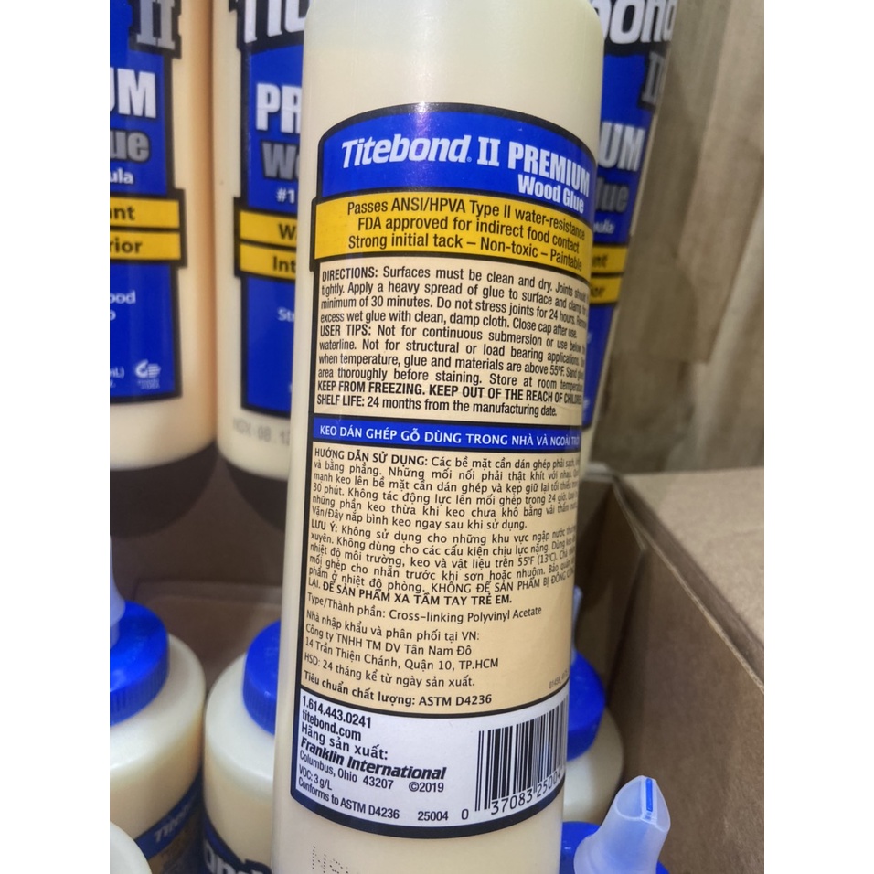 Keo dán gỗ Titebond[Hàng chính hãng][chai 473ml]