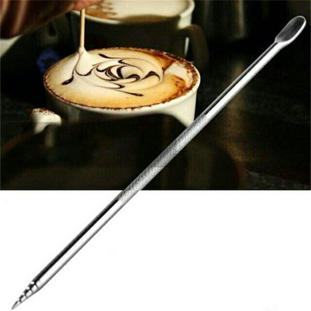 Bút vẽ latte art inox trang trí ly coffee