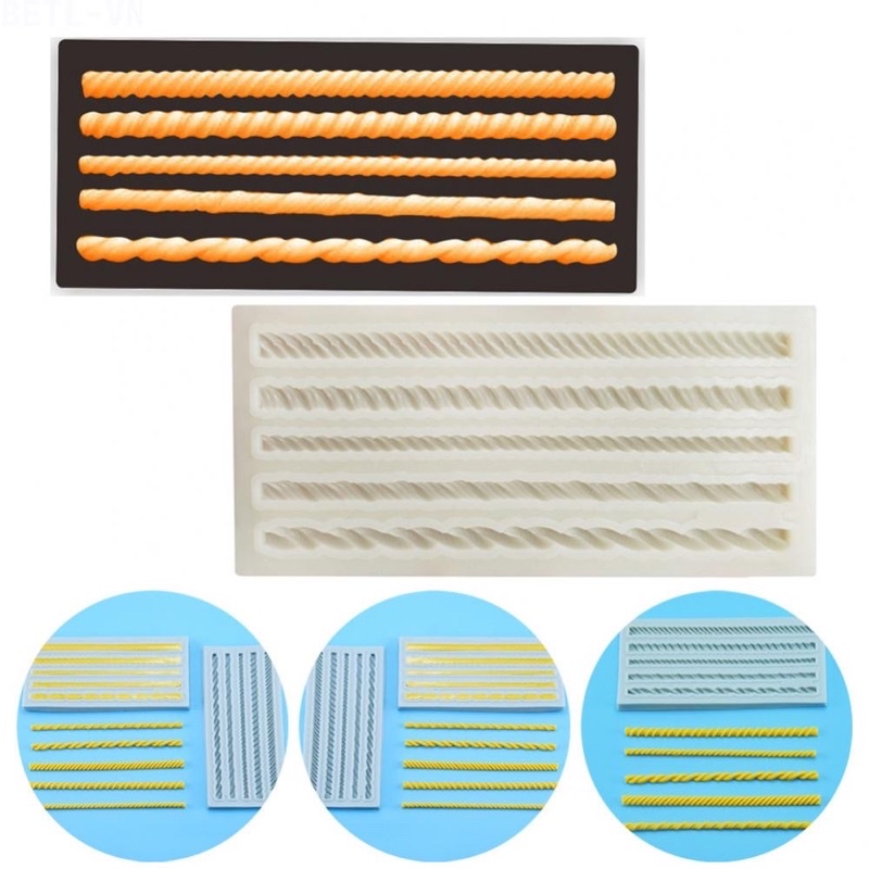 Khuôn silicone dây thừng nhỏ