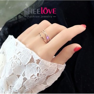 Nhẫn chéo tầng phong cách Ai cập thời thượng - Kim cương nhân tạo sáng lấp lánh - Nhẫn bạc ta độc đáo
