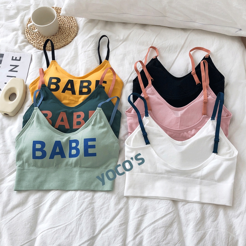 Áo ngực không gọng YOCO'S, Bra tập yoga, gym chữ BABE  BRA012-Smartlife365