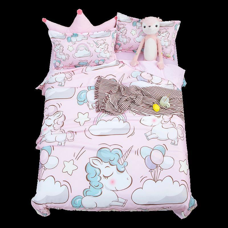 ❏◎▨Điều hòa nhiệt độ mùa hè Tencel Chăn Dream Unicorn Quilt 1,5m Phòng ngủ tập thể bốn mảnh Mát mẻ mỏng